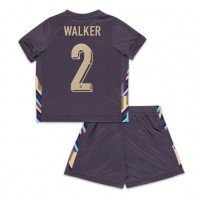 Fotbalové Dres Anglie Kyle Walker #2 Dětské Venkovní ME 2024 Krátký Rukáv (+ trenýrky)